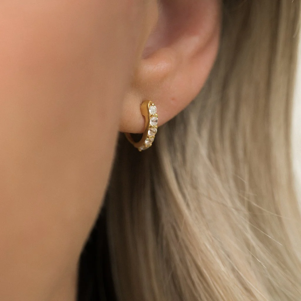 Demi Hoops, Silver - Image 3