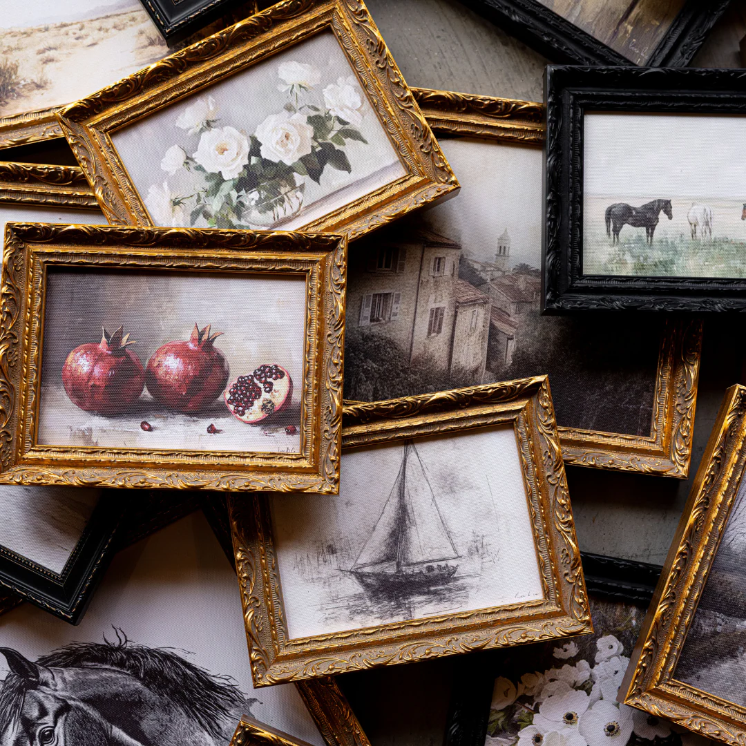Gold Mould Framed Art 12x 16 | Antique Mandarin - Image 3