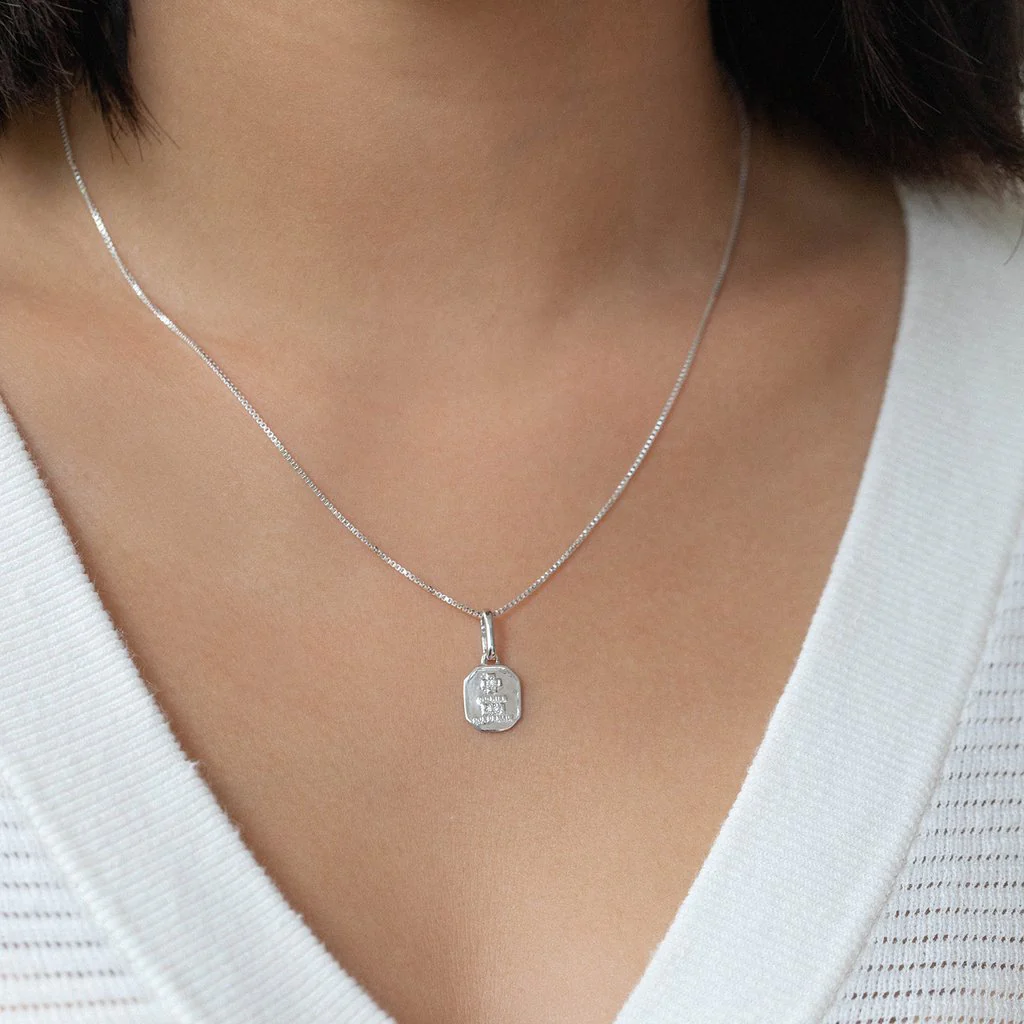 Love Token Necklace - Square. Goldfill 16" necklace - Image 6