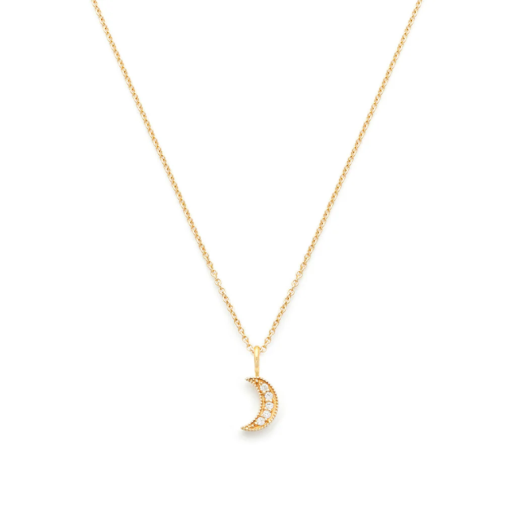 Luna Crescent Moon Necklace - Goldfill