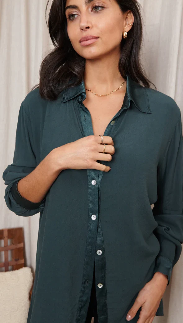 Roma Satin Crepe Shirt - Image 3