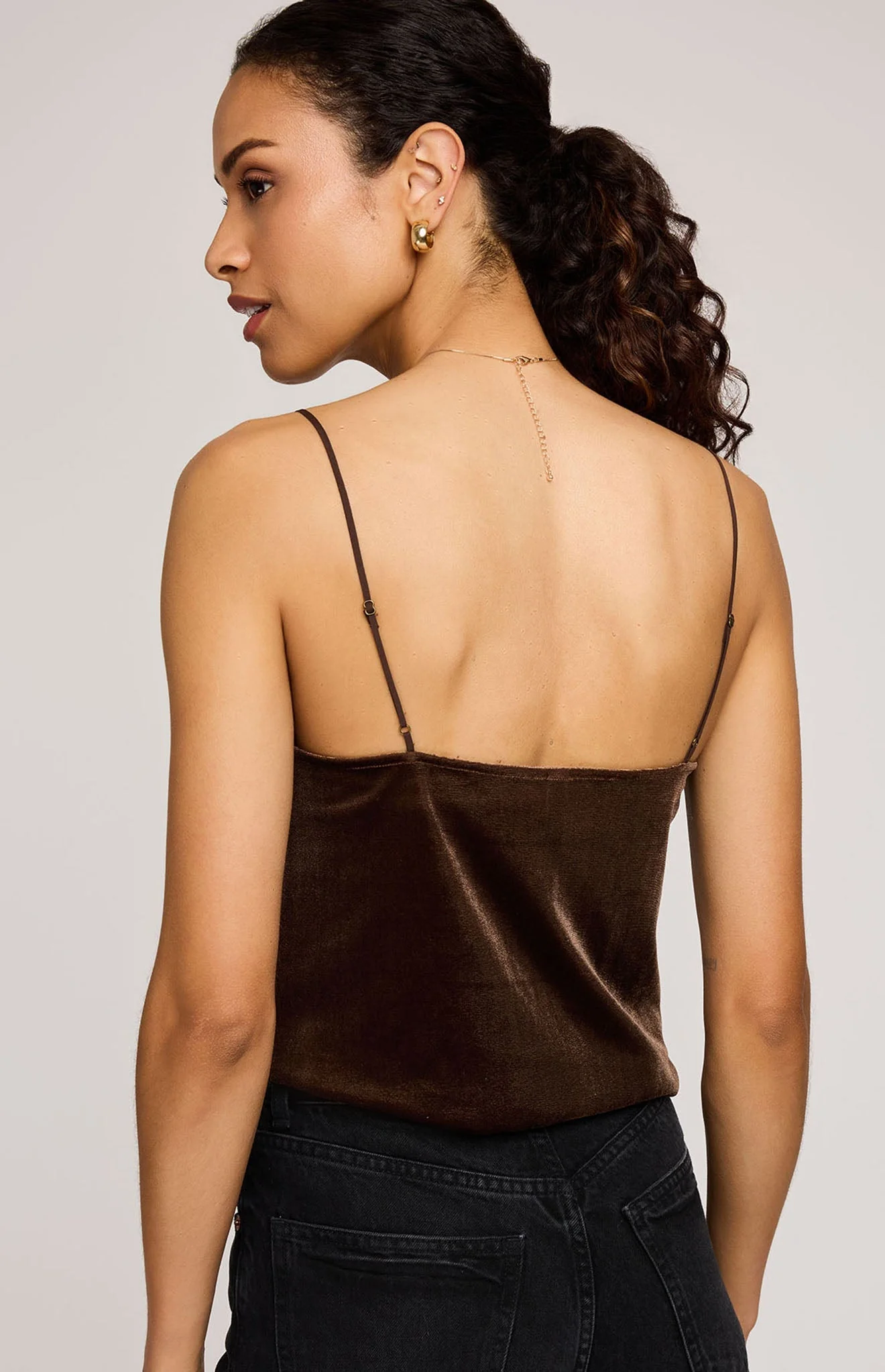Sofie Velvet Cowl Neck Camisole - Image 4