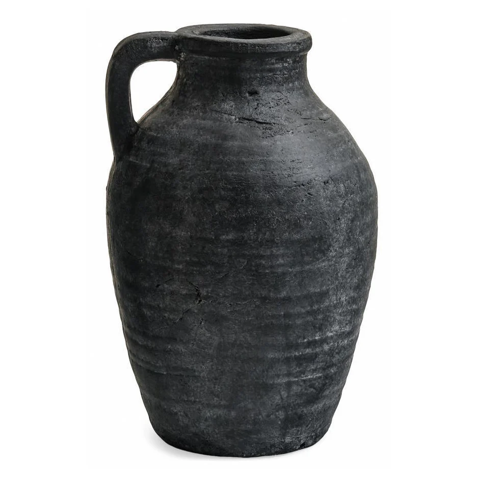 Terracotta Vase Black Wash