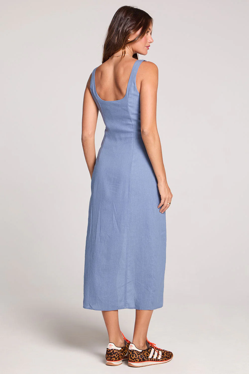 Woven Tank Midi Dress - Image 4